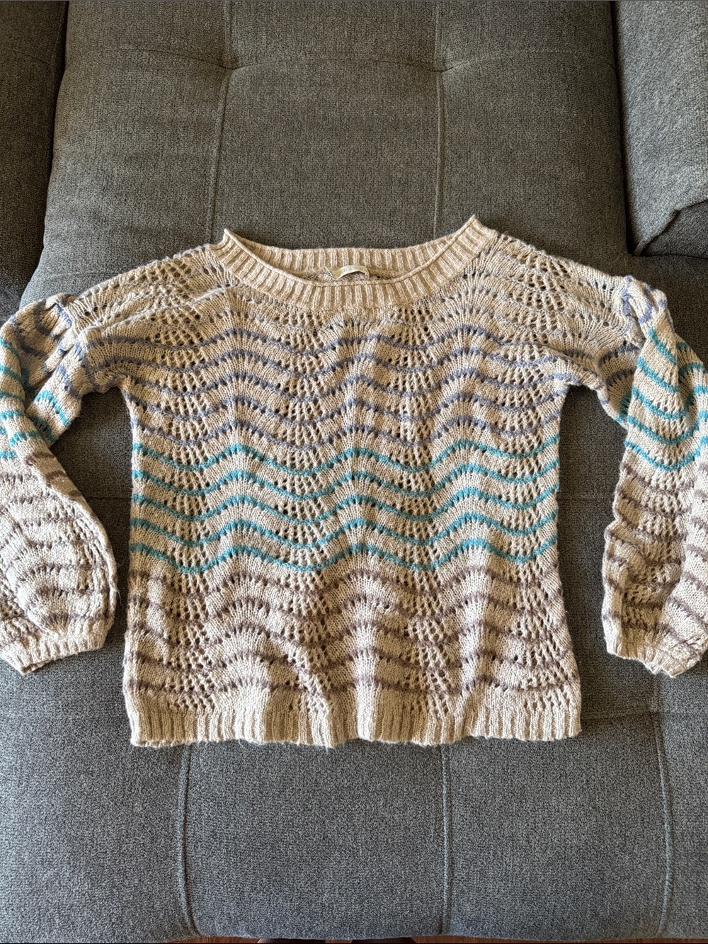 Hinge Open-Knit Crew Sweater